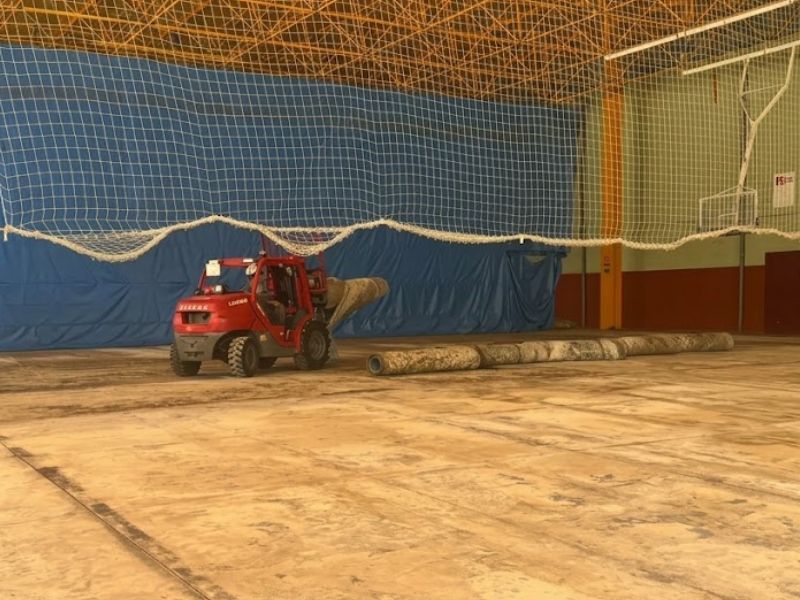 Alcorcón comienza las obras de renovación del pavimento en el Polideportivo Los Cantos